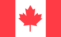 The national flag of Canada.