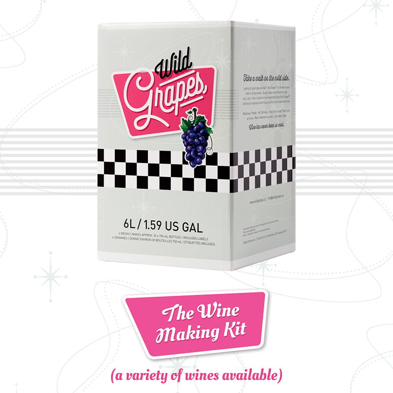 wine-making-kit A photo of a box containing the Wild Grapes Wine Making Kit.